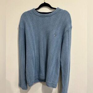 Chaps blue 100% cotton long sleeve knit pullover warm sweater Men’s Size XL